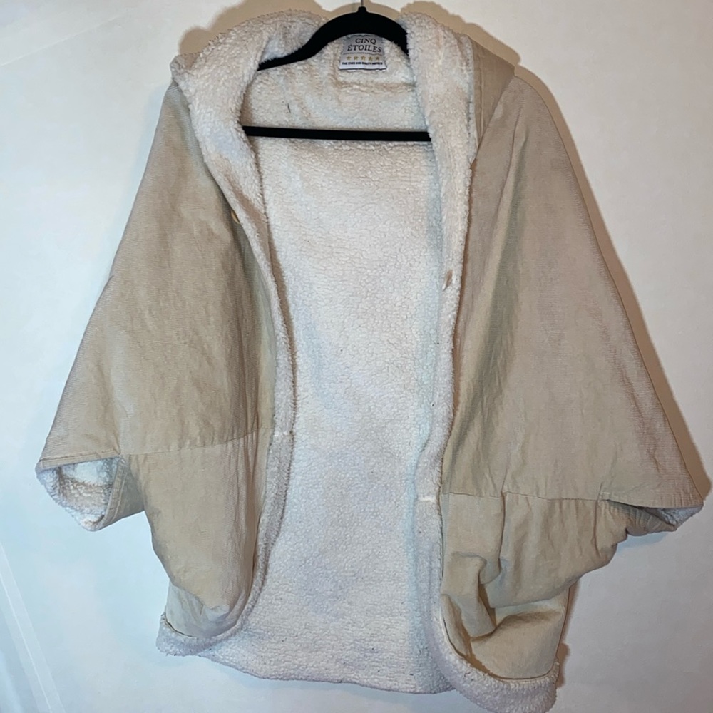 Men's oversized hooded poncho
